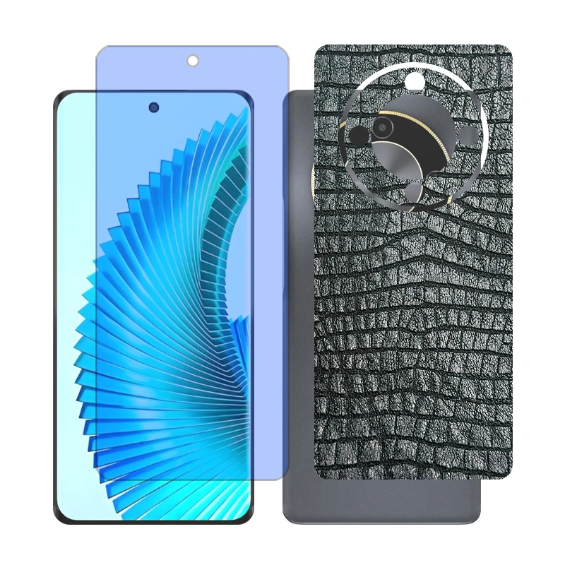 محافظ صفحه نمایش بلو کات گلس مدل together مناسب برای گوشی موبایل آنر X9b به همراه برچسب پوششی پشت گوشی