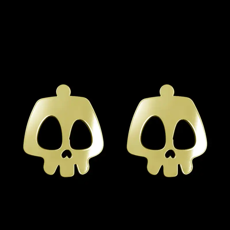 گوشواره طلا 18 عیار زنانه مدوپد مدل جمجمه کد GA1-15697