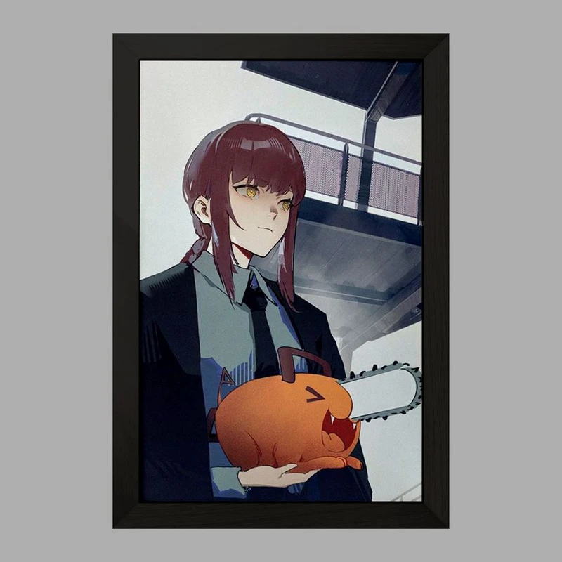 تابلو خندالو مدل ماکیما انیمه مرد اره ای Chainsaw Man  کد 17942