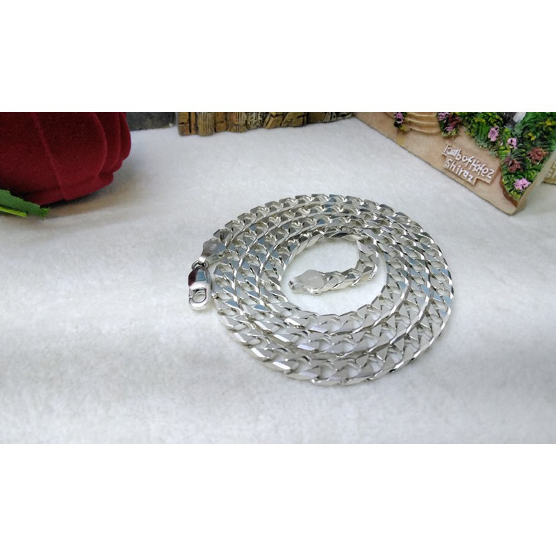 زنجیر نقره مردانه مدل gol-1166