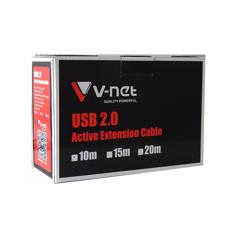 کابل افزایش طول USB 2.0 وی نت مدل V-CUE20200 طول 20 متر