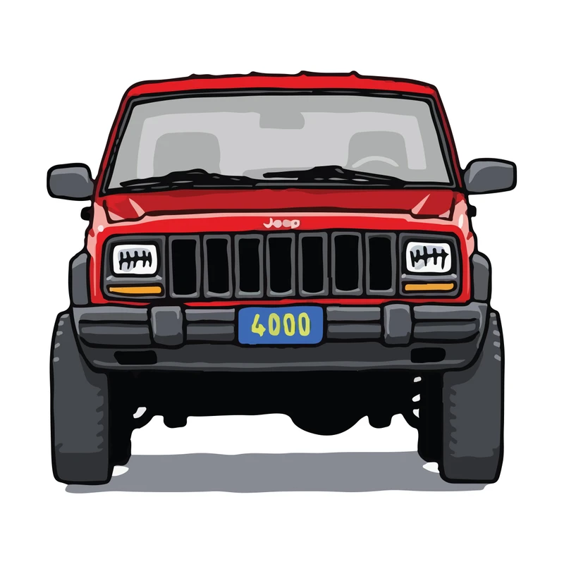 برچسب لپ تاپ پویا مارکت طرح جیپ کد 1236