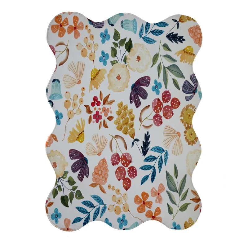 پادری مدل دالبر طرح گل کد 9337 سایز 80x110 سانتی متر 