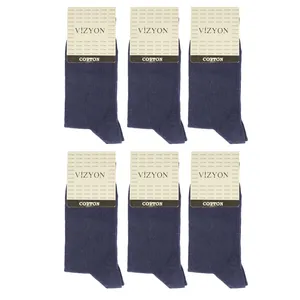 جوراب ساق بلند مردانه ویزیون کد VMS101/6Z05 بسته 6 عددی