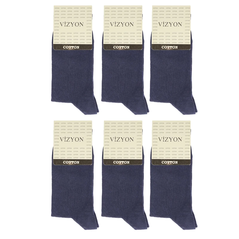 جوراب ساق بلند مردانه ویزیون کد VMS101/6Z05 بسته 6 عددی