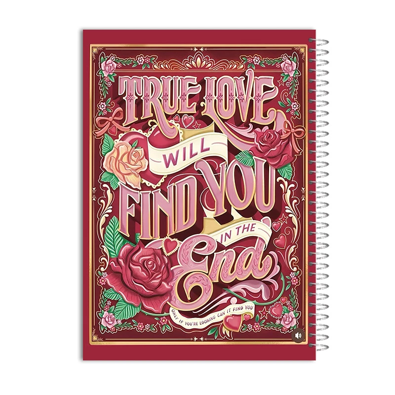 دفتر یادداشت 80 برگ آی چاپ مدل true love کد 909