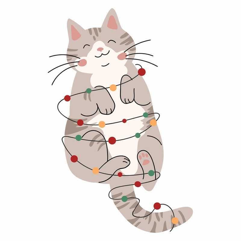 استیکر پارچه و لباس مدل دی تی اف طرح گربه