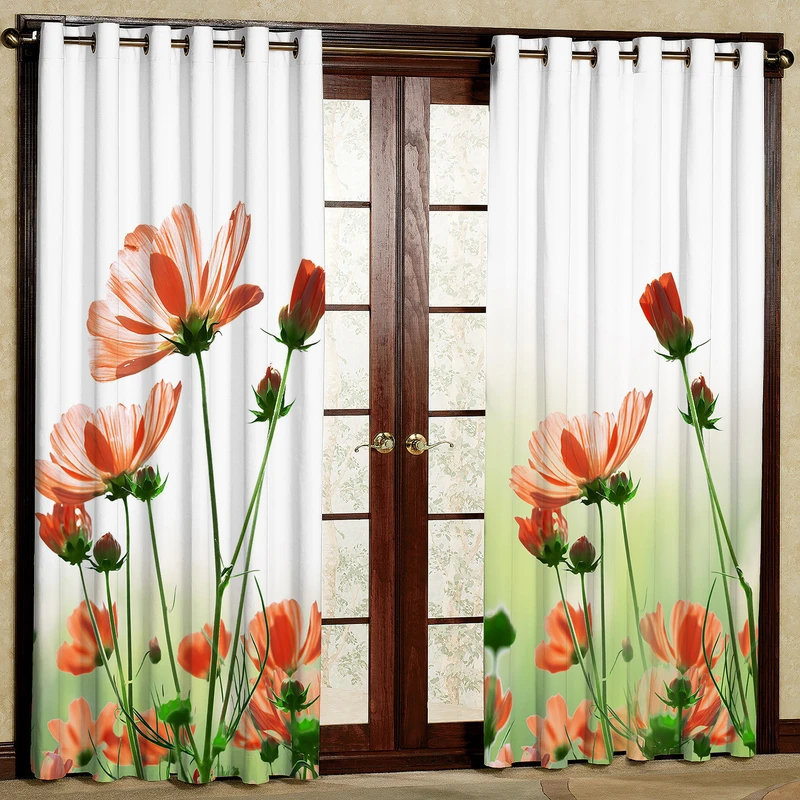 پرده مدل گل دار مخمل پانچی کد 4540 سایز 200x140 سانتی متر