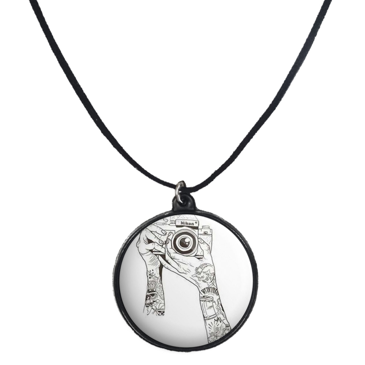 گردنبند پرمانه طرح عکاس کد pmb.5208 مدل دو طرفه