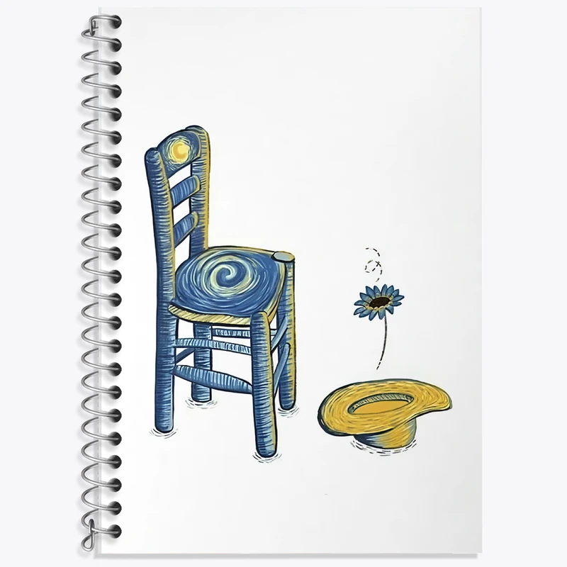 دفتر نت موسیقی 50 برگ خندالو طرح ونسان ونگوگ کد F6856