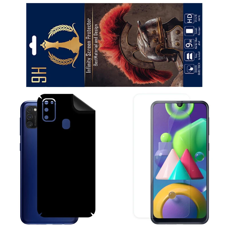 برچسب پوششی اینفینیتی مدل RG مناسب برای گوشی موبایل سامسونگ Galaxy M21 به همراه محافظ صفحه نمایش
