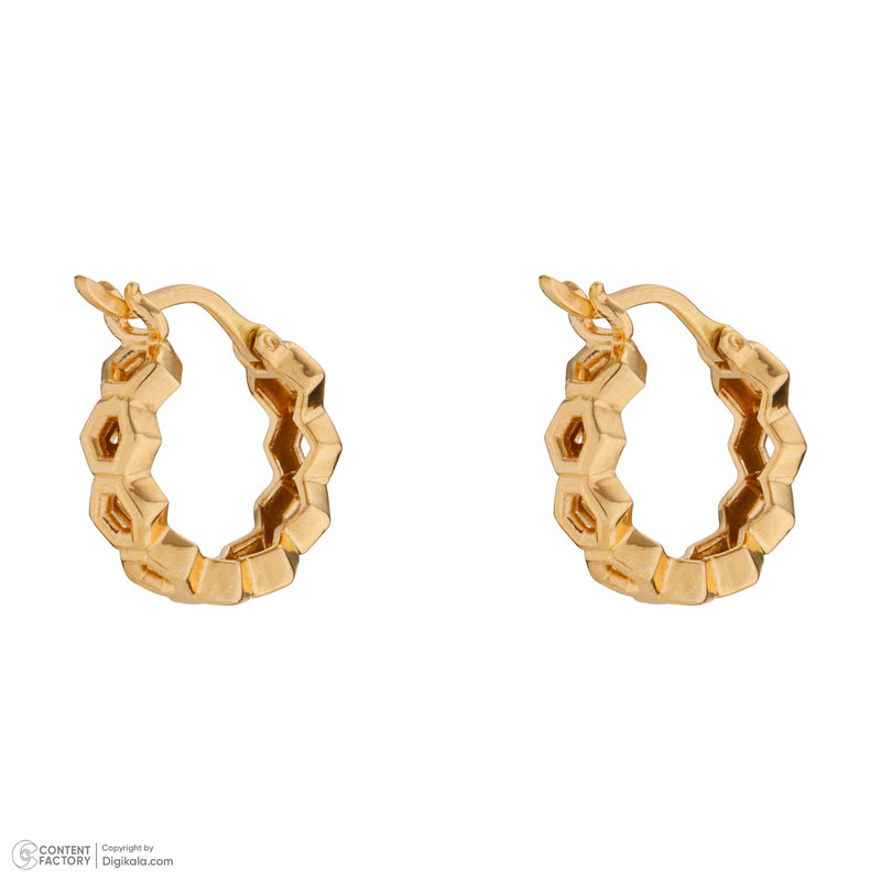 گوشواره طلا 18 عیار زنانه تاج مدل 1012 - 5