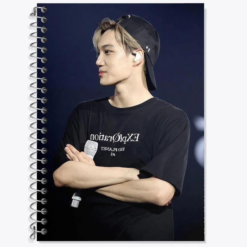 دفتر زبان 50 برگ خندالو مدل دو خط طرح کای گروه اکسو EXO کد 13404