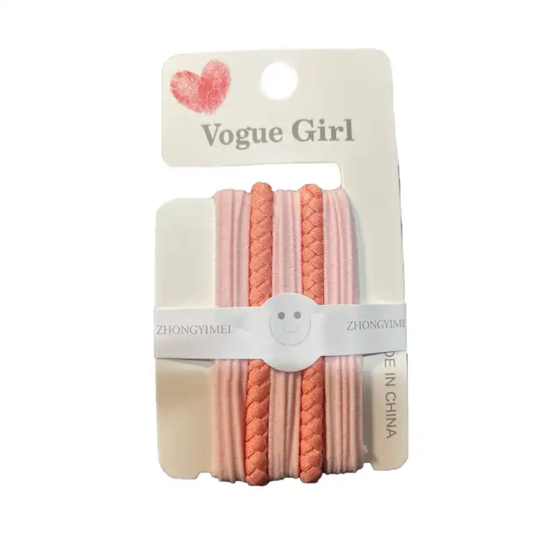 کش مو زنانه مدل بافت و ساده مجموعه 5 عددی