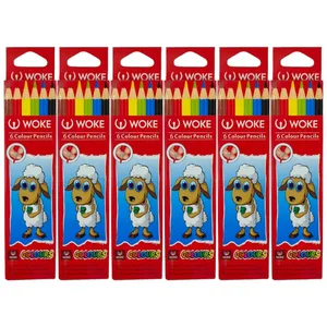مداد رنگی 6 رنگ ووک مدل High quality بسته 6 عددی