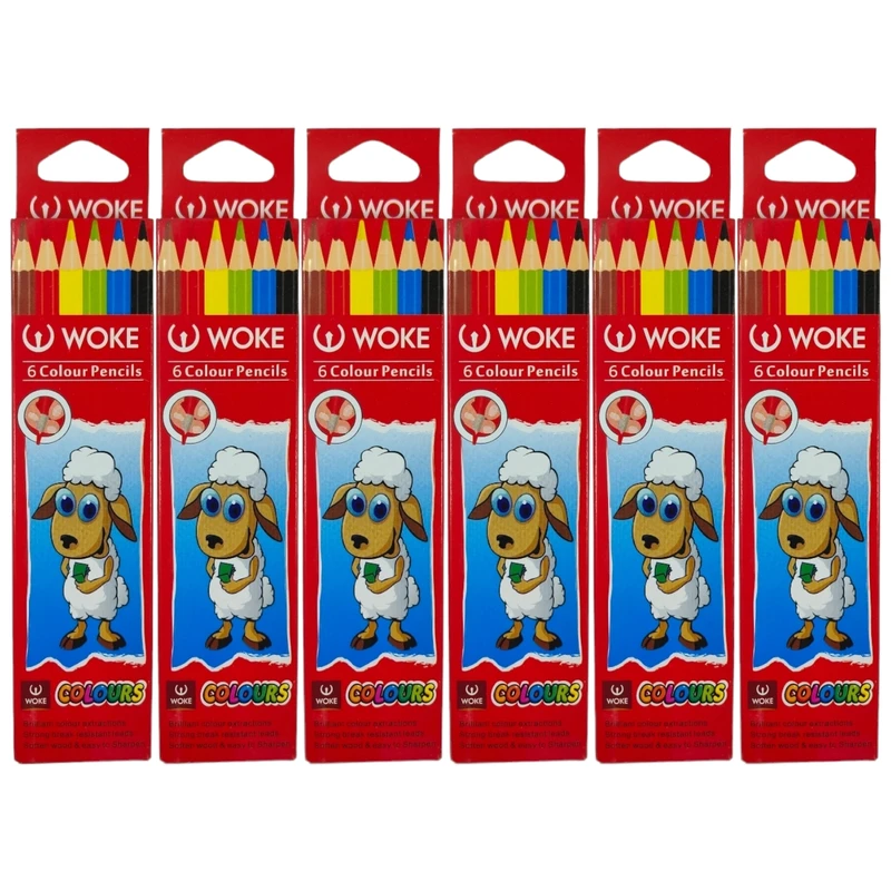 مداد رنگی 6 رنگ ووک مدل High quality بسته 6 عددی