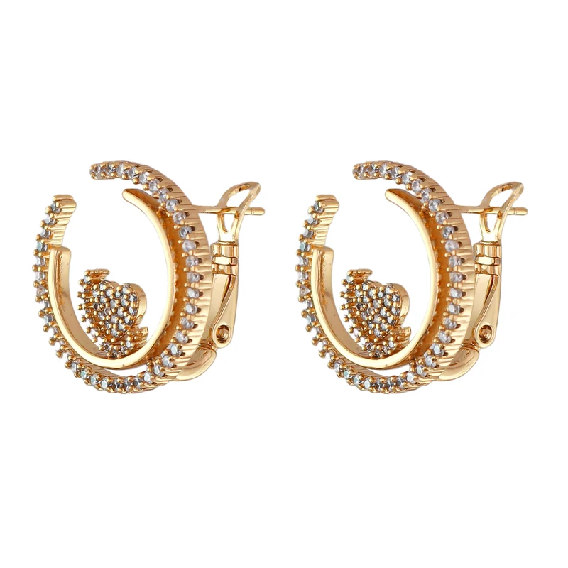 گوشواره زنانه ژوپینگ مدل قلب کد AAC1046