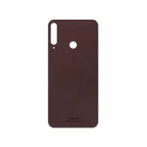 MAHOOT Matte-Dark-Brown-Leather Cover Sticker for Huawei Y7p