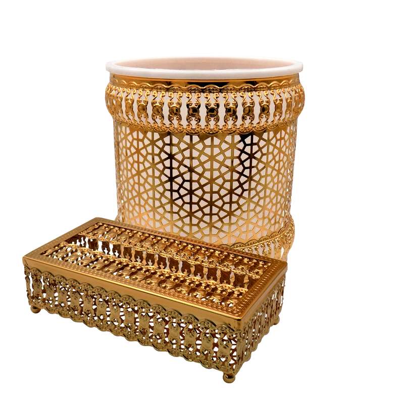 ست سطل و جای دستمال کاغذی مدل GL02