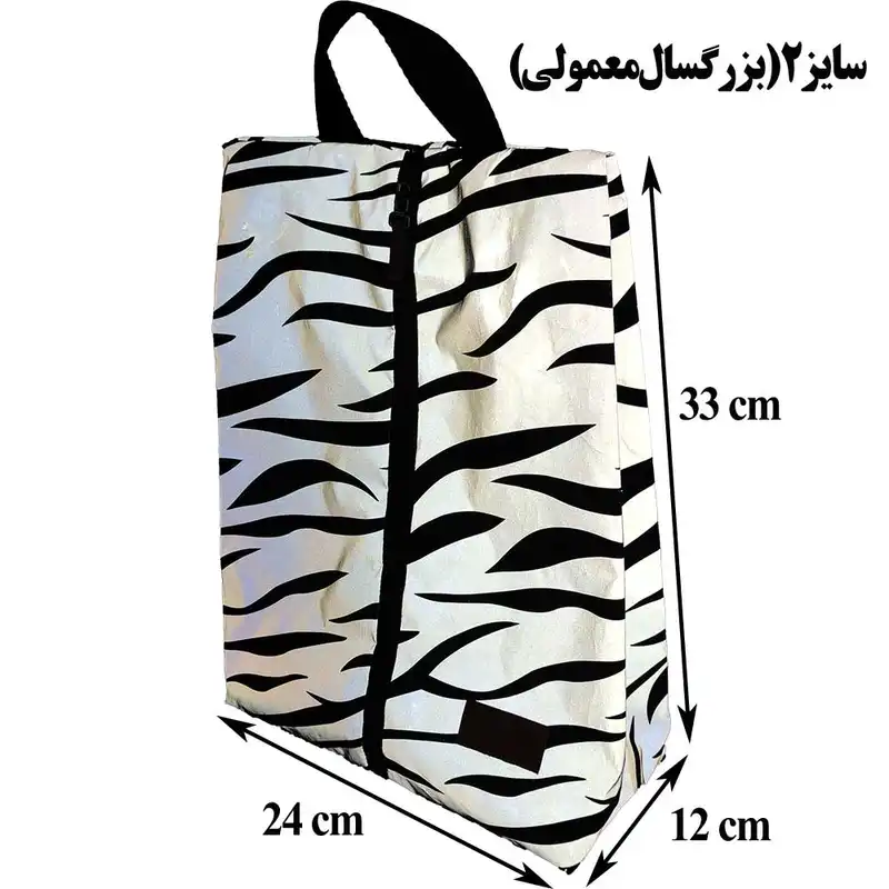 کاور کفش مدل نفیس پاکتی شب رنگ طرح ببری