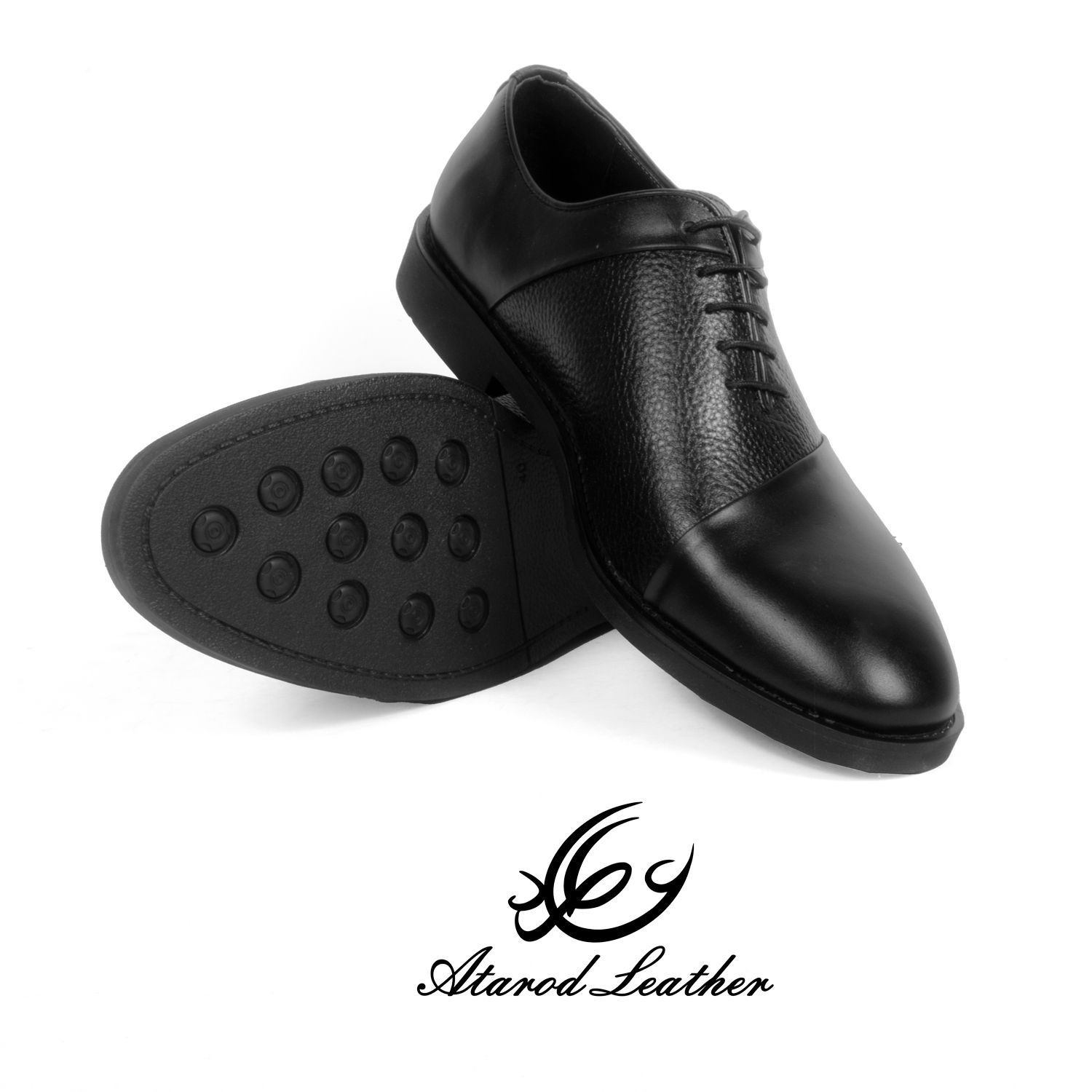کفش مردانه چرم عطارد مدل چرم طبیعی کد SH134 -  - 8