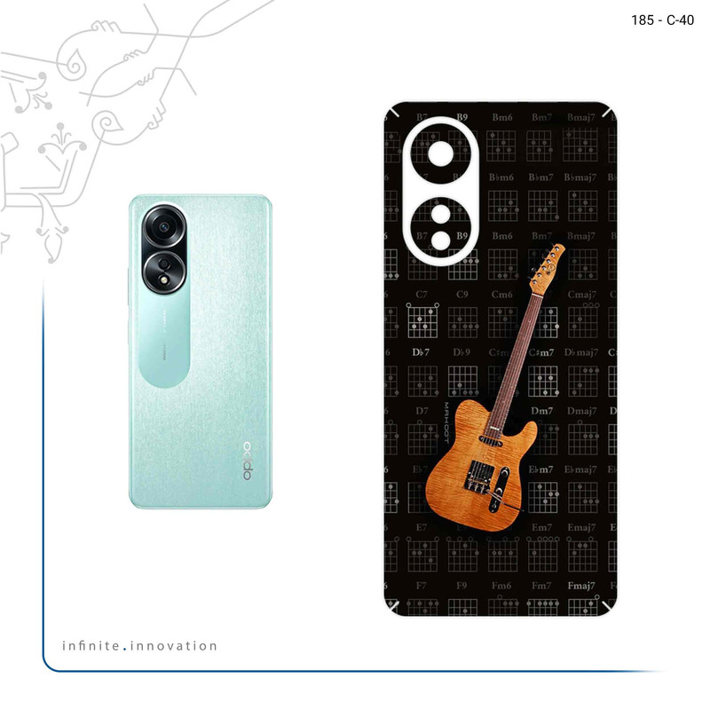 برچسب پوششی ماهوت مدل Guitar_Instrument مناسب برای گوشی موبایل اپو A58 4G