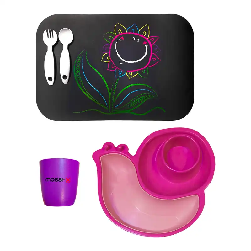 ست غذاخوری 5 پارچه کودک موسیو مدل SNALEBABY کد 1003