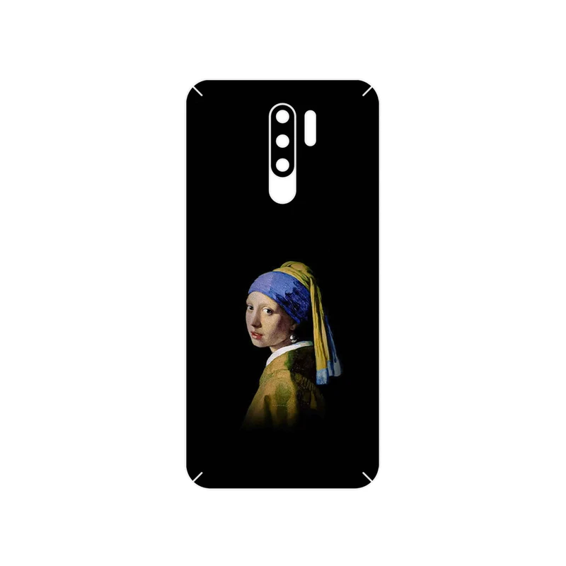 برچسب پوششی ماهوت مدل Girl with a Pearl Earring of Vermeer مناسب برای گوشی موبایل شیائومی Redmi 9
