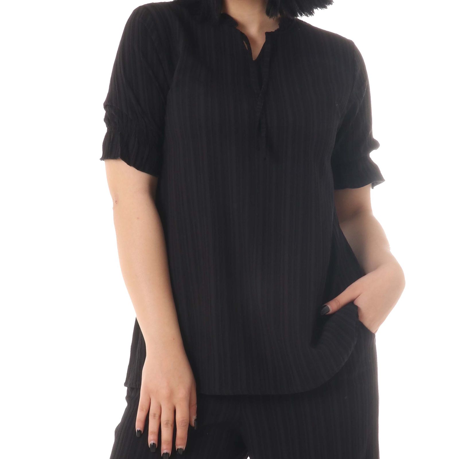 بلوز زنانه بنیس مدل الیزه رنگ مشکی -  - 4