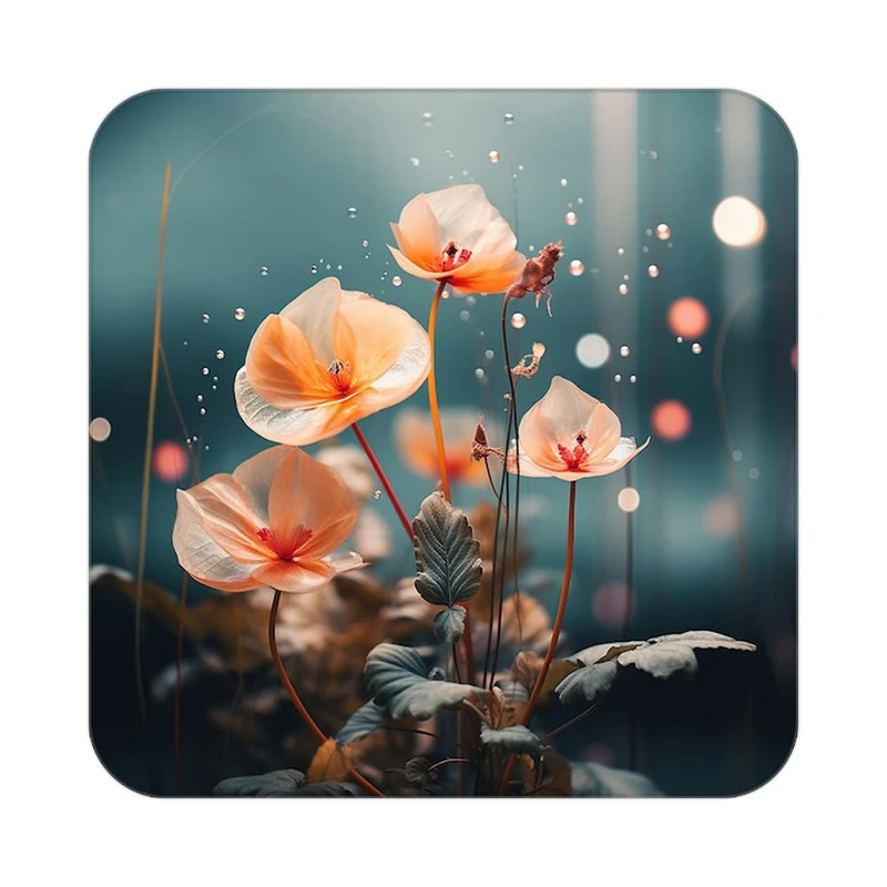 زیر لیوانی کاکتی طرح گل مدل mp16220