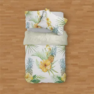 سرویس روتختی مدوپد طرح گل‌های استوایی مدل PAT00202 یک نفره 4 تکه