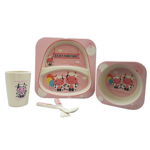 ظرف غذای 5 تکه کودک کوکو بامبو طرح گاو 