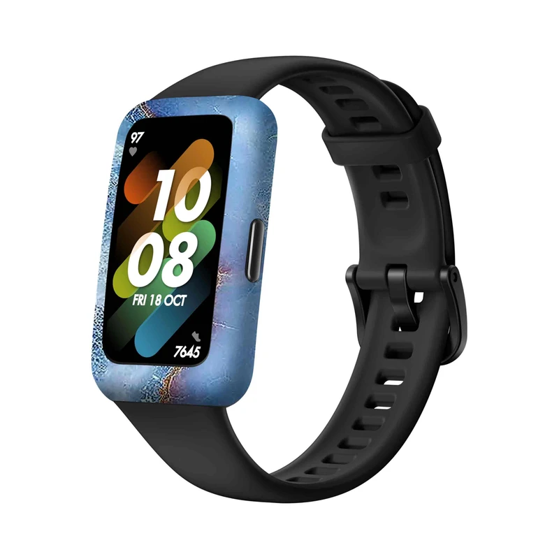 برچسب ماهوت طرح Blue_Ocean_Marble مناسب برای ساعت هوشمند هوآوی Band 7