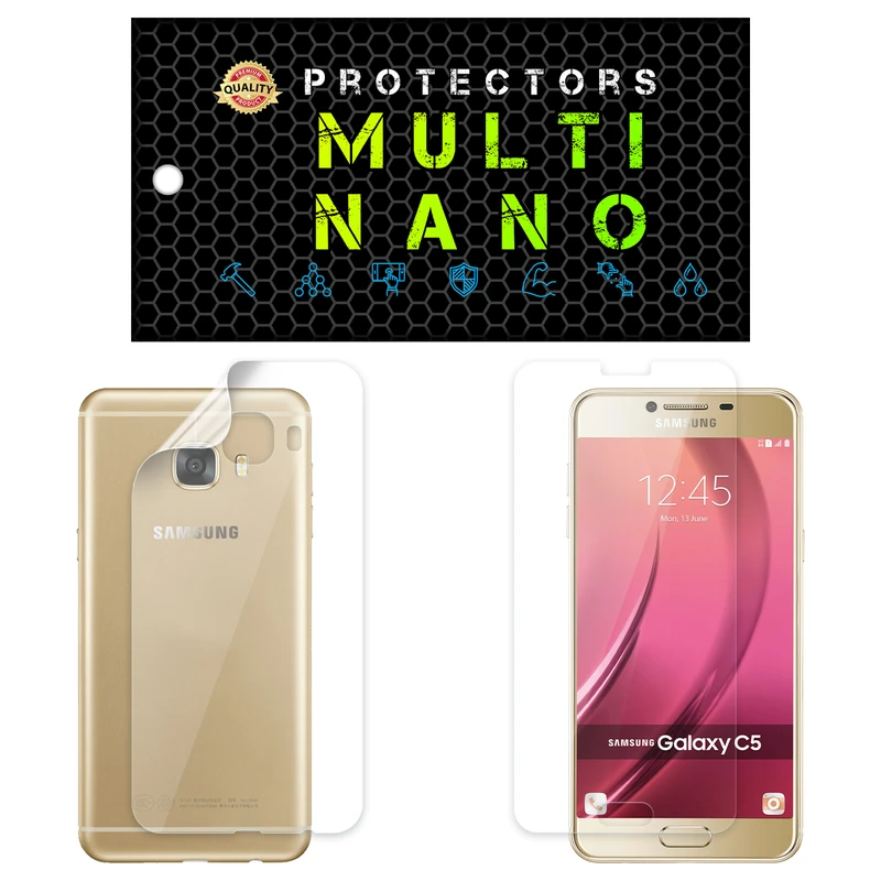 محافظ صفحه نمایش مولتی نانو مدل X-SFT مناسب برای گوشی موبایل سامسونگ Galaxy C5 به همراه محافظ پشت