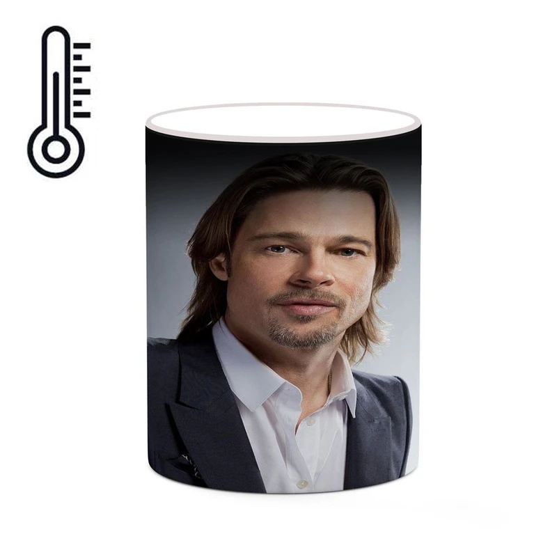 ماگ حرارتی کاکتی طرح برد پیت Brad Pitt مدل mgh25303