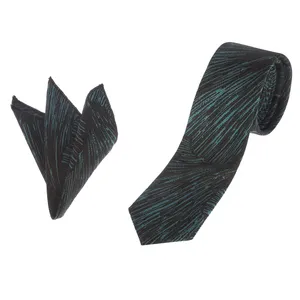 ست کراوات و دستمال جیب مردانه مدل کاردی کد 2