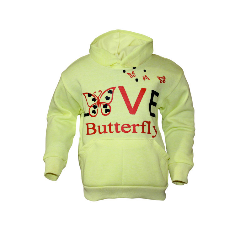 هودی دخترانه مدل داخل کرکی پروانه کد 113