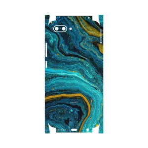 MAHOOT Turquoise marblewith golden streaks-FullSkin Cover Sticker for Honor 10