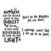 استیکر لپ تاپ و موبایل گوفی طرح متن هری پاتر مجموعه 3 عددی 