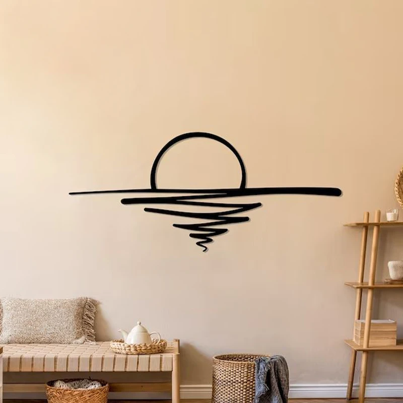 دیوارکوب دیزانور طرح غروب آفتاب بر فراز دریا مدل 30 کد A099