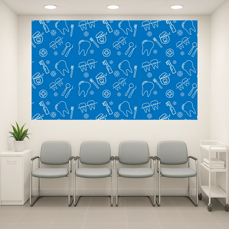 تابلو بوم طرح مخمل الگوی دندانپزشکی مدل نمادهای بهداشتی کد AR3059012