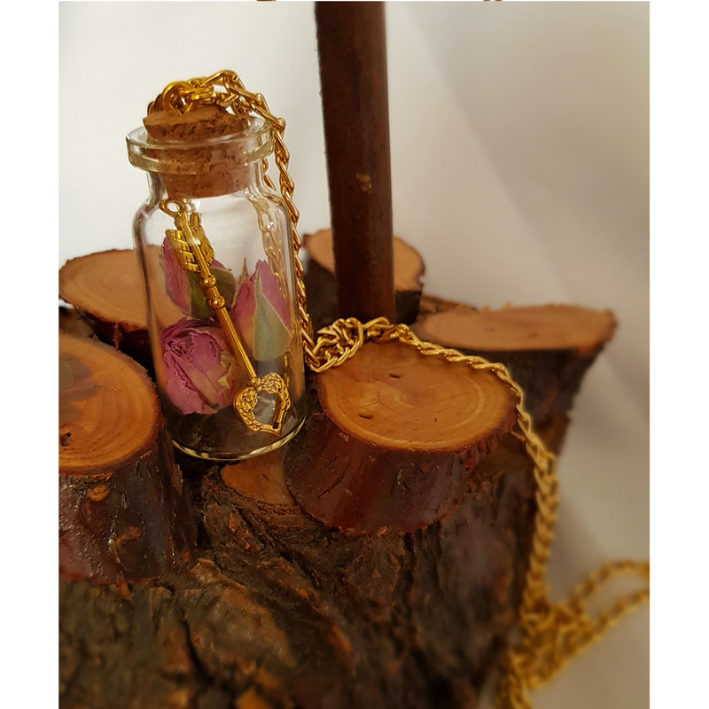 گردنبند دخترانه طرح بطری کد 002 گردنبند دخترانه طرح بطری کد 002