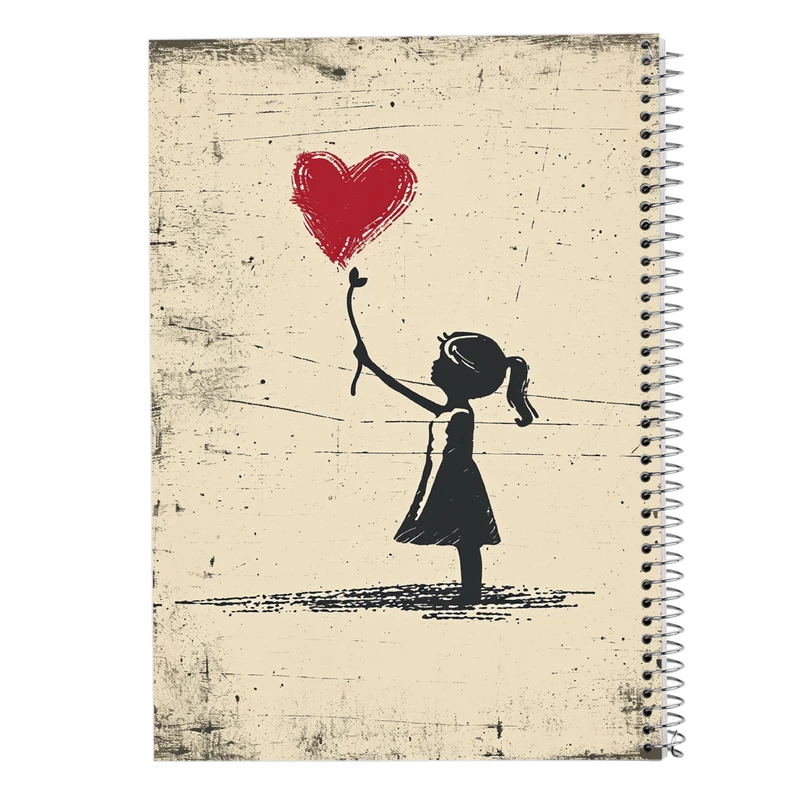 دفتر مشق 100 برگ مدوپد مدل عاشقانه love کد DF14079