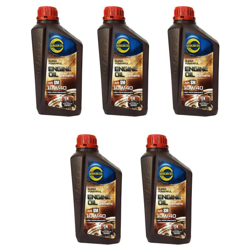 روغن موتور خودرو سرکان مدل SM10W40 حجم 1 لیتر بسته 5 عددی