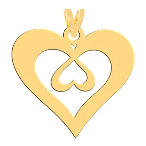 آویز گردنبند طلا 18 عیار زنانه فرشته مدل قلب WNL-000340