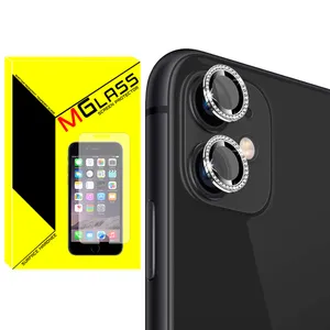 محافظ لنز دوربین ام‌گلس مدل Ring-Diamond مناسب برای گوشی موبایل اپل Iphone 11