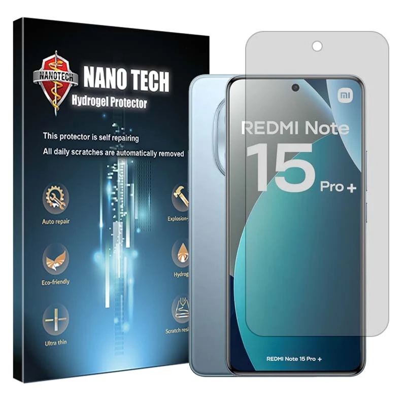 محافظ صفحه نمایش شفاف نانو تک مدل هیدروژلی مناسب برای گوشی موبایل شیائومی Redmi Note 15 Pro Plus