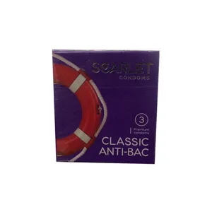  کاندوم خاردار اسکارلت مدل CLASSIC ANTI BAC بسته 3 عددی