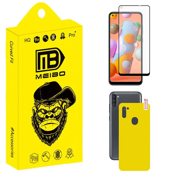 محافظ صفحه نمایش سرامیکی مات میبو مدل Steel مناسب برای گوشی موبایل سامسونگ Galaxy A11 / M11 به همراه محافظ پشت گوشی
