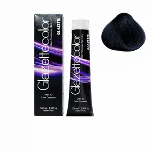 رنگ مو گلازت شماره 1C حجم 100 میلی‌لیتر رنگ مشکی سرد دودی 